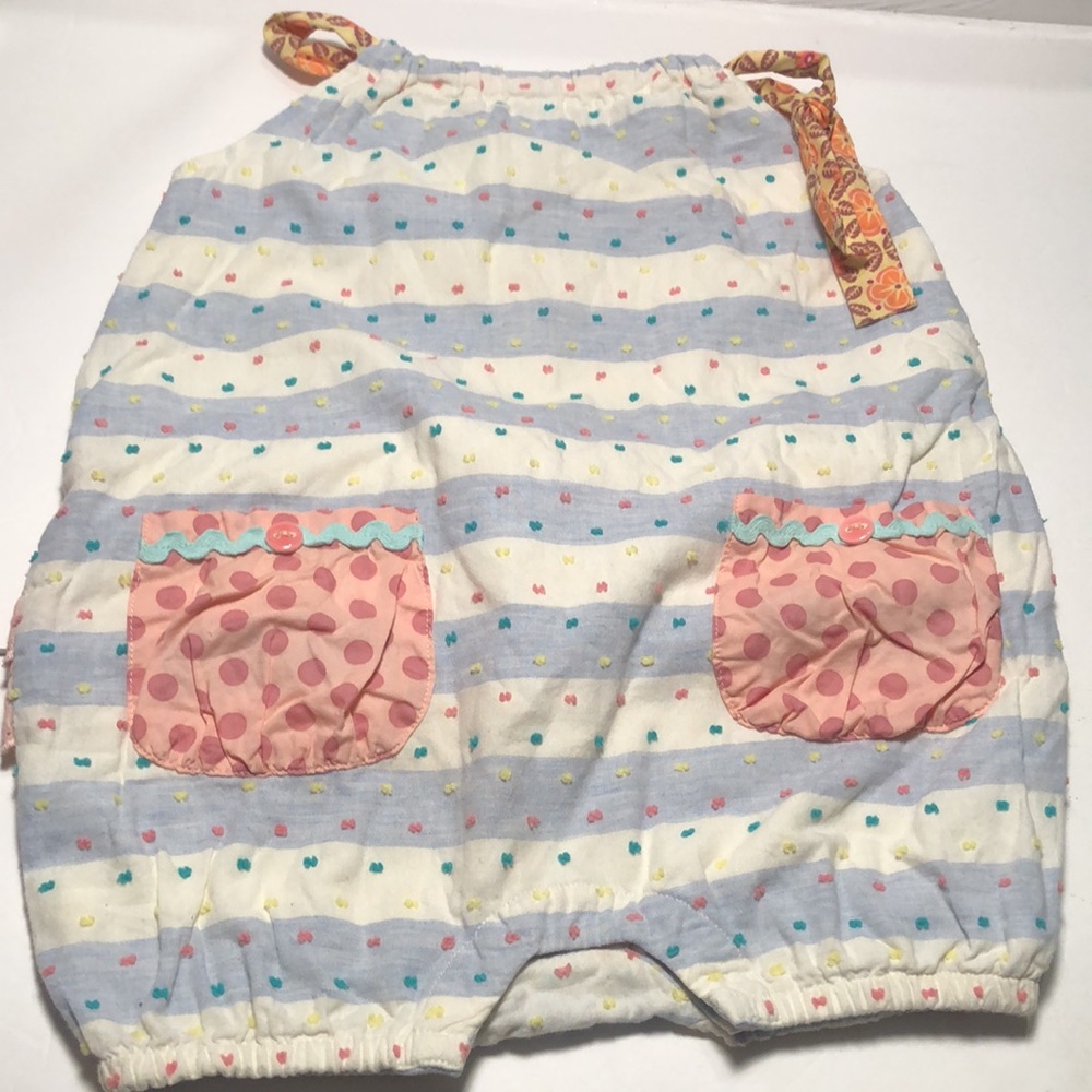 Girls rare Matilda Jane spring summer popcorn one piece knit romper jumpsuit